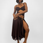 Crosswrap midi dress