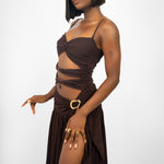 Crosswrap midi dress